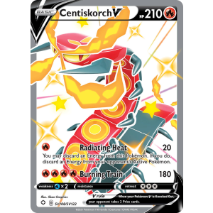 Rare Holo V Centiskorch V SV108/122 Pokemon TCG Sword & Shield Shining Fates Shiny Vault