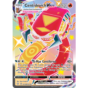 Rare Holo VMAX Centiskorch VMAX SV109/122 Pokemon TCG Sword & Shield Shining Fates Shiny Vault