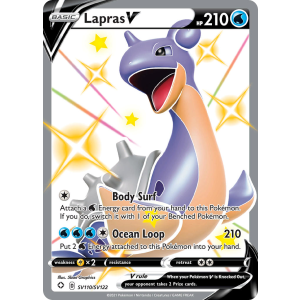 Rare Holo V Lapras V SV110/122 Pokemon TCG Sword & Shield Shining Fates Shiny Vault