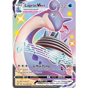 Rare Holo VMAX Lapras VMAX SV111/122 Pokemon TCG Sword & Shield Shining Fates Shiny Vault