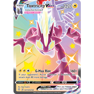 Rare Holo VMAX Toxtricity VMAX SV113/122 Pokemon TCG Sword & Shield Shining Fates Shiny Vault