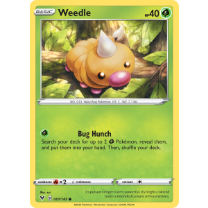 Weedle 1/185 Pokemon TCG Sword & Shield Vivid Voltage