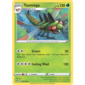Yanmega 7/185 Pokemon TCG Sword & Shield Vivid Voltage