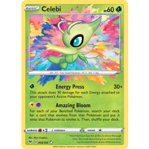 Amazing Rare Celebi 9/185 Pokemon TCG Sword & Shield Vivid Voltage