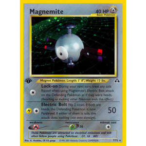 Rare Holo Magnemite 7/75 Pokemon TCG Neo Neo Discovery