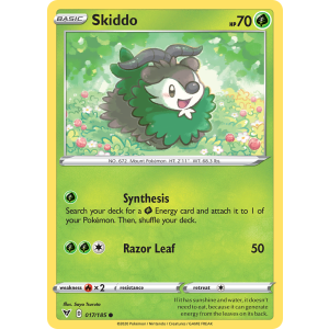 Skiddo 17/185 Pokemon TCG Sword & Shield Vivid Voltage