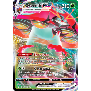 Rare Holo VMAX Orbeetle VMAX 21/185 Pokemon TCG Sword & Shield Vivid Voltage