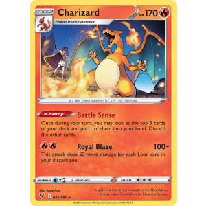 Charizard 25/185 Pokemon TCG Sword & Shield Vivid Voltage