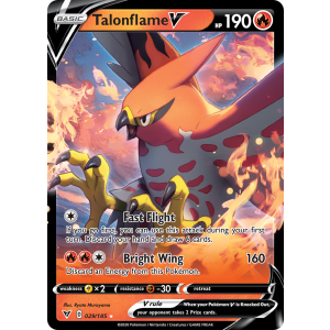 Rare Holo V Talonflame V 29/185 Pokemon TCG Sword & Shield Vivid Voltage