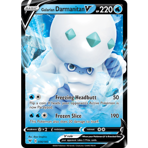 Rare Holo V Galarian Darmanitan V 36/185 Pokemon TCG Sword & Shield Vivid Voltage