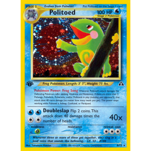 Rare Holo Politoed 8/75 Pokemon TCG Neo Neo Discovery