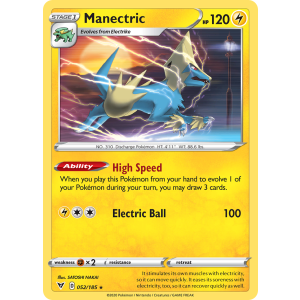 Manectric 52/185 Pokemon TCG Sword & Shield Vivid Voltage