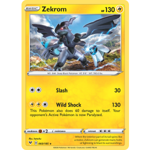 Rare Holo Zekrom 60/185 Pokemon TCG Sword & Shield Vivid Voltage