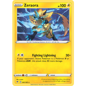 Rare Holo Zeraora 61/185 Pokemon TCG Sword & Shield Vivid Voltage