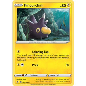 Pincurchin 62/185 Pokemon TCG Sword & Shield Vivid Voltage