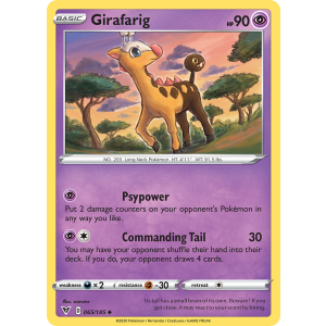 Girafarig 65/185 Pokemon TCG Sword & Shield Vivid Voltage