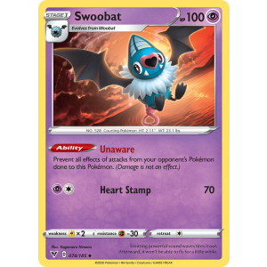 Swoobat 74/185 Pokemon TCG Sword & Shield Vivid Voltage