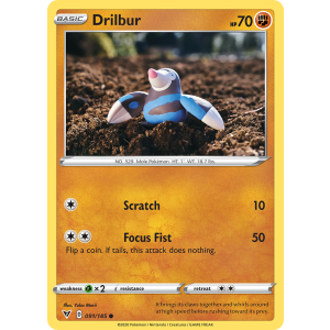 Drilbur 91/185 Pokemon TCG Sword & Shield Vivid Voltage