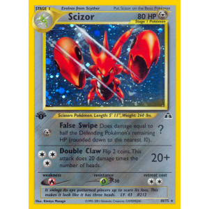 Rare Holo Scizor 10/75 Pokemon TCG Neo Neo Discovery