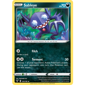 Sableye 105/185 Pokemon TCG Sword & Shield Vivid Voltage