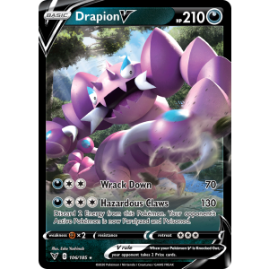 Rare Holo V Drapion V 106/185 Pokemon TCG Sword & Shield Vivid Voltage