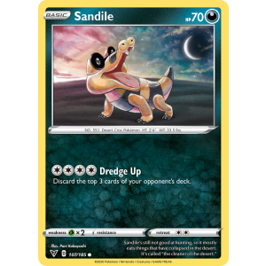 Sandile 107/185 Pokemon TCG Sword & Shield Vivid Voltage
