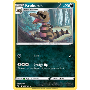 Krokorok 108/185 Pokemon TCG Sword & Shield Vivid Voltage