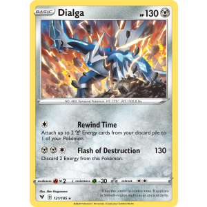 Rare Holo Dialga 121/185 Pokemon TCG Sword & Shield Vivid Voltage