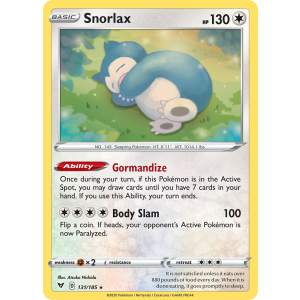 Rare Holo Snorlax 131/185 Pokemon TCG Sword & Shield Vivid Voltage