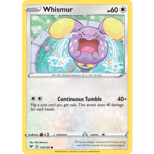 Whismur 135/185 Pokemon TCG Sword & Shield Vivid Voltage