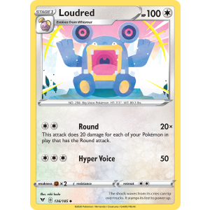 Loudred 136/185 Pokemon TCG Sword & Shield Vivid Voltage