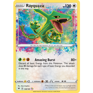 Amazing Rare Rayquaza 138/185 Pokemon TCG Sword & Shield Vivid Voltage