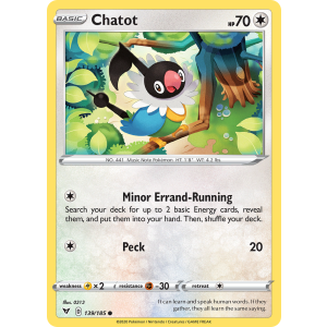 Chatot 139/185 Pokemon TCG Sword & Shield Vivid Voltage