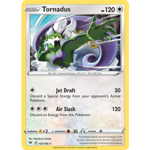 Rare Holo Tornadus 142/185 Pokemon TCG Sword & Shield Vivid Voltage