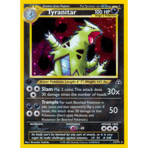 Rare Holo Tyranitar 12/75 Pokemon TCG Neo Neo Discovery