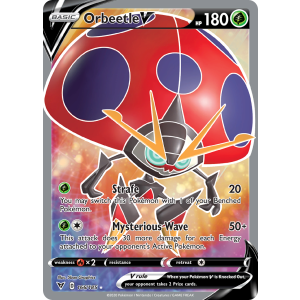 Rare Ultra Orbeetle V 166/185 Pokemon TCG Sword & Shield Vivid Voltage