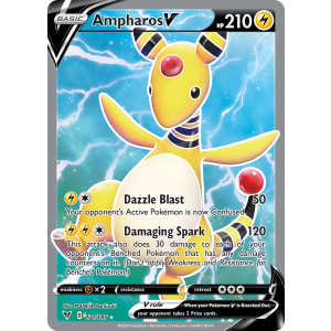 Rare Ultra Ampharos V 171/185 Pokemon TCG Sword & Shield Vivid Voltage