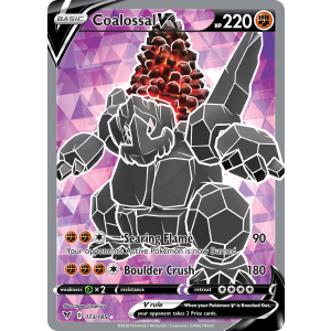Rare Ultra Coalossal V 173/185 Pokemon TCG Sword & Shield Vivid Voltage