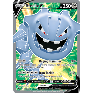 Rare Ultra Steelix V 176/185 Pokemon TCG Sword & Shield Vivid Voltage