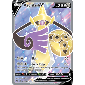 Rare Ultra Aegislash V 177/185 Pokemon TCG Sword & Shield Vivid Voltage