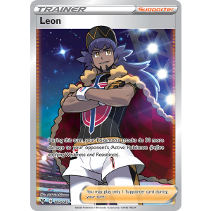 Rare Ultra Leon 182/185 Pokemon TCG Sword & Shield Vivid Voltage