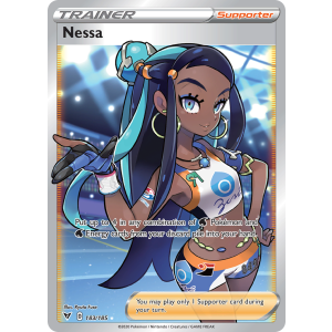 Rare Ultra Nessa 183/185 Pokemon TCG Sword & Shield Vivid Voltage