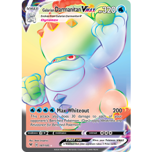 Rare Rainbow Galarian Darmanitan VMAX 187/185 Pokemon TCG Sword & Shield Vivid Voltage