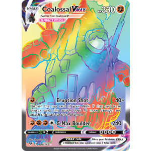 Rare Rainbow Coalossal VMAX 189/185 Pokemon TCG Sword & Shield Vivid Voltage