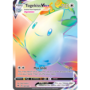 Rare Rainbow Togekiss VMAX 191/185 Pokemon TCG Sword & Shield Vivid Voltage