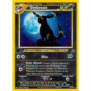 Rare Holo Umbreon 13/75 Pokemon TCG Neo Neo Discovery