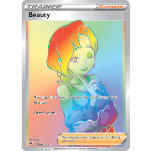 Rare Rainbow Beauty 194/185 Pokemon TCG Sword & Shield Vivid Voltage