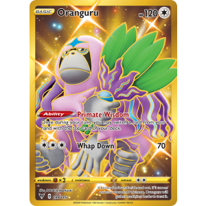 Rare Secret Oranguru 199/185 Pokemon TCG Sword & Shield Vivid Voltage