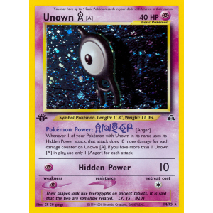 Rare Holo Unown A 14/75 Pokemon TCG Neo Neo Discovery