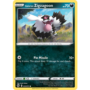 Galarian Zigzagoon 35/73 Pokemon TCG Sword & Shield Champion's Path